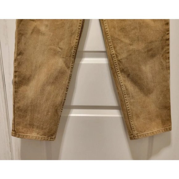 Vintage Perry Ellis America Mens Brown Tapered Denim Jeans 33x30 - Picture 7 of 11